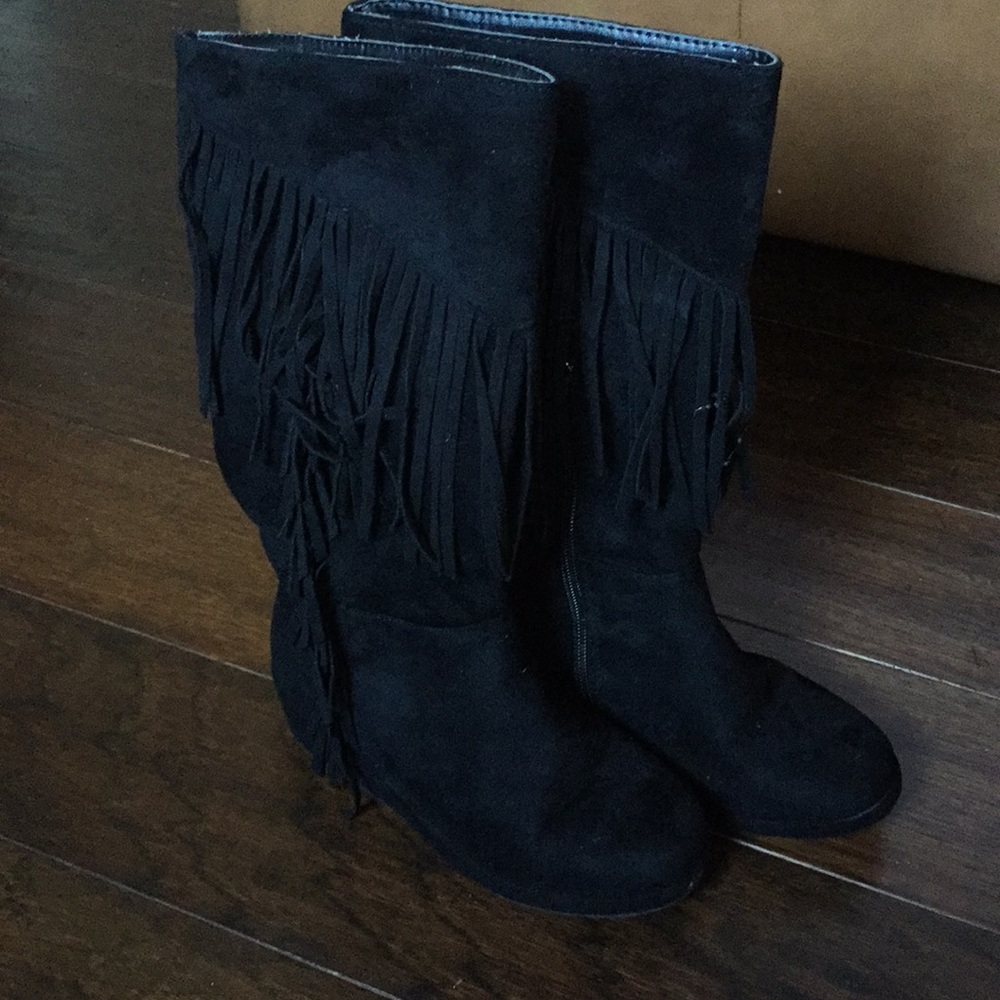 Kenneth Cole; kids; Over the knee; black suede